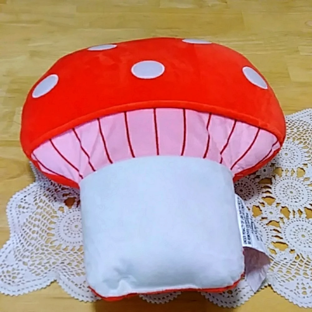 Fun and colorful mushroom shaped accent pillow, nwot